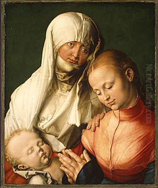 Virgin and Child with Saint Anne probably 1519 Oil Painting by Rosa Bonheur