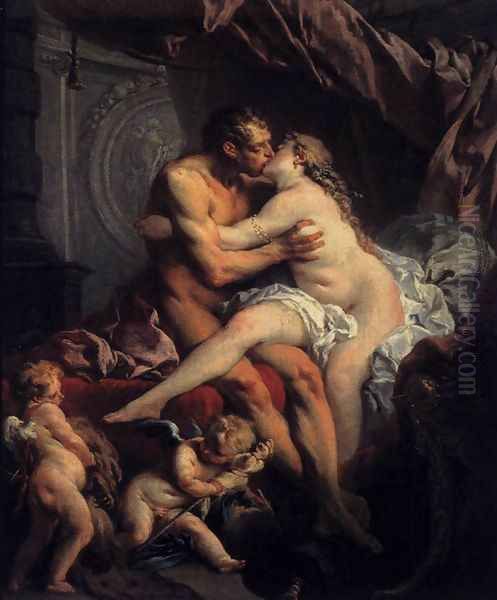 Hercules and Omphale 1735 Oil Painting by Francois Boucher