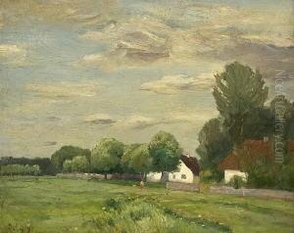 Dorf Im Sommer. Oil Painting by Sion Longley Wenban