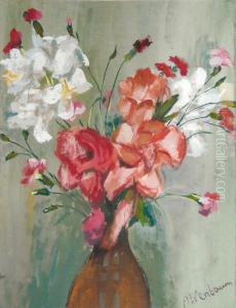 Bouquet De Fleurs Oil Painting by Albert Wenbaum