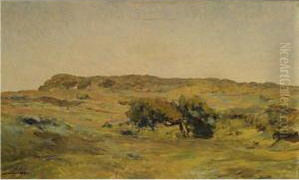 A Dune Landscape Oil Painting by Ludwig Willem R. Wenckebach