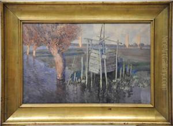 An Der Havel Oil Painting by Karl Wendel