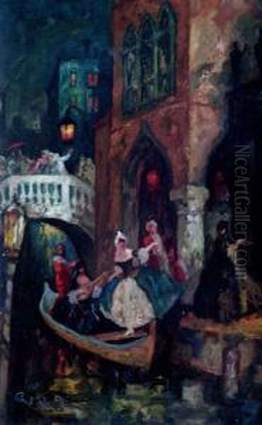 Karneval In Venedig Oil Painting by Carl Wendling