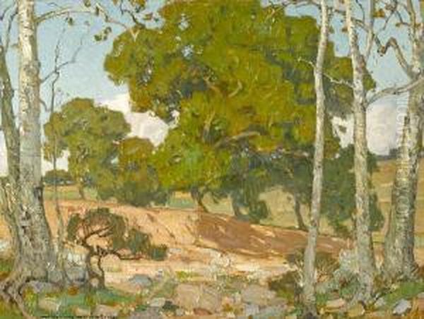 Oaks And Sycamores Oil Painting by William Wendt