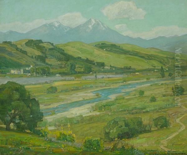 San Juan Creek Near The Mission Oil Painting by William Wendt