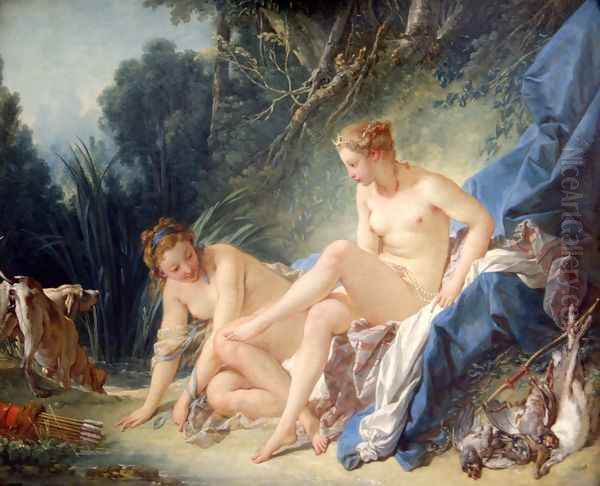 Diana Leaving her Bath Oil Painting by Francois Boucher