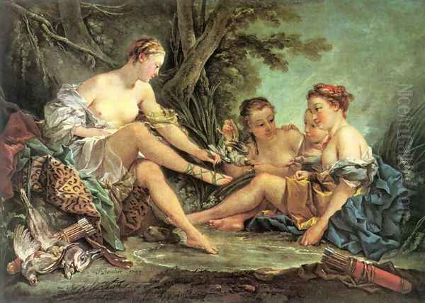 Diana's Return from the Hunt Oil Painting by Francois Boucher