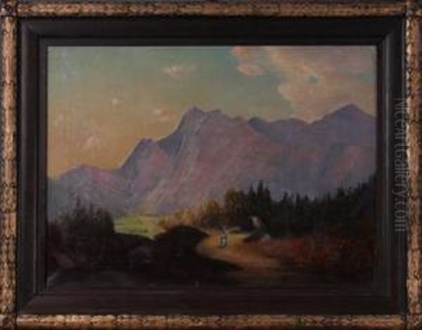 Motiv Aus Dem Inntal Oil Painting by Joseph Wenglein