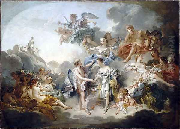 Le mariage de Psyché et de l'Amour Oil Painting by Francois Boucher