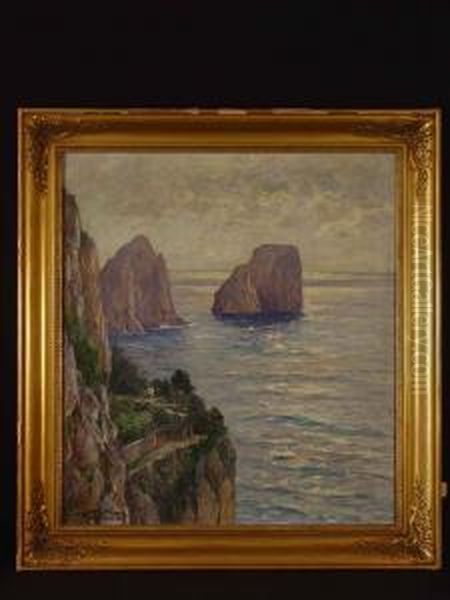 Capri Oil Painting by Albert Wenk