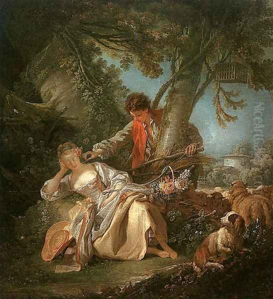 The Interrupted Sleep 1750 Oil Painting by Francois Boucher