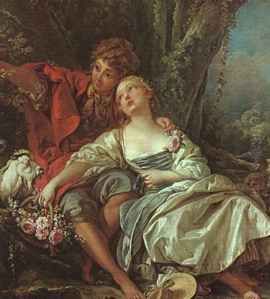 Pastorale (detail) 1761 Oil Painting by Francois Boucher