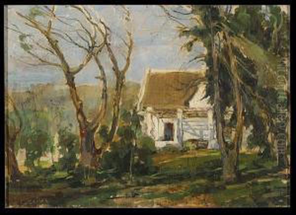 House In The Woods Oil Painting by Pieter Willem Frederick Wenning