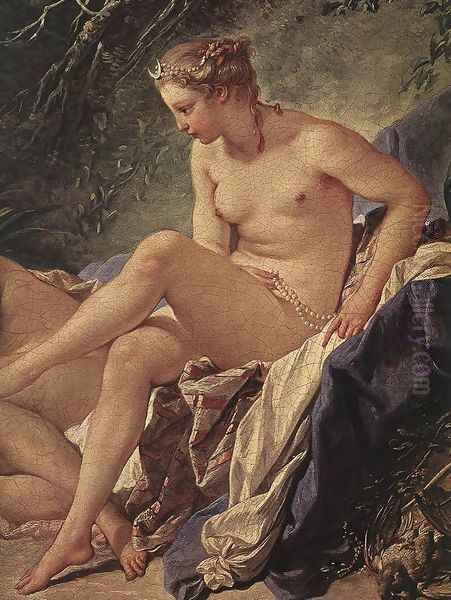 Diana Resting after her Bath (detail) 1742 Oil Painting by Francois Boucher