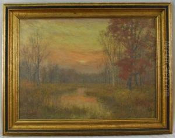 November Morning Oil Painting by Daniel F. Wentworth