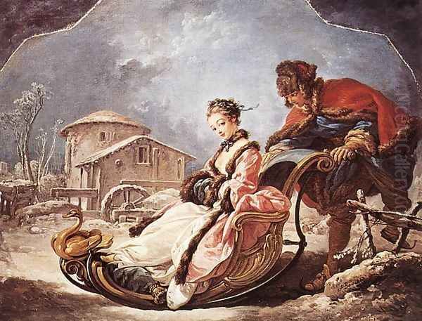 Winter 1735 Oil Painting by Francois Boucher