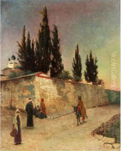 Jerusalem Oil Painting by Emilie Wenz Eyth