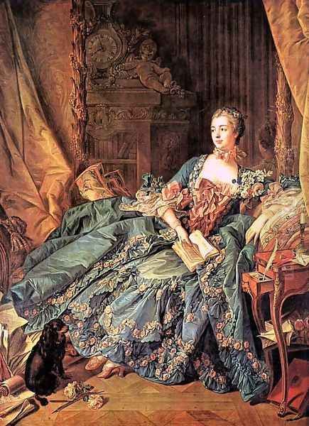 The Marquise de Pompadour Oil Painting by Francois Boucher