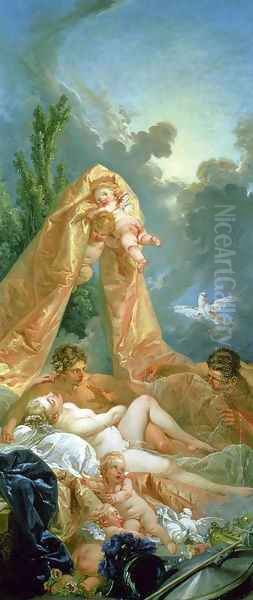 Mars and Venus Oil Painting by Francois Boucher