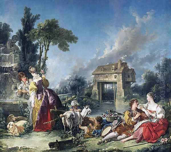 The fountain of love Oil Painting by Francois Boucher