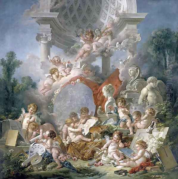 Geniuses of the arts Oil Painting by Francois Boucher