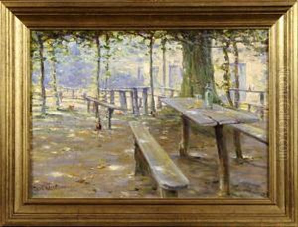 Terrasse Ensoleilee Oil Painting by Carl Werlemann