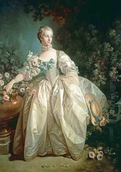 Portrait of Mademoiselle Bergeret Oil Painting by Francois Boucher