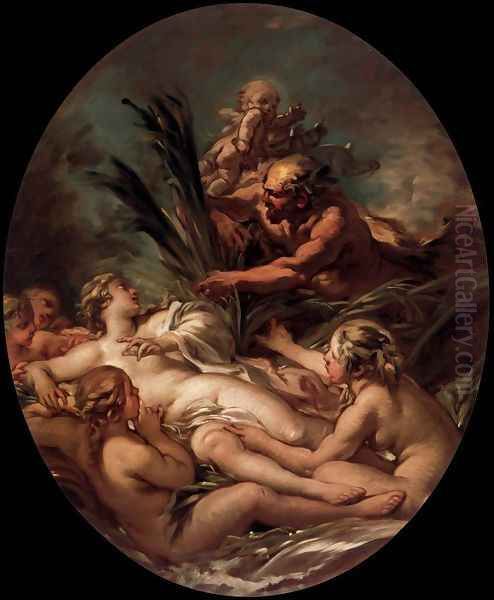 Pan and Syrinx 2 Oil Painting by Francois Boucher