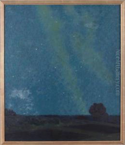 Hostkvall Oil Painting by Hilding Werner