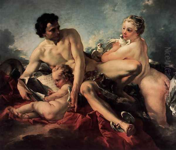 The Education of Cupid Oil Painting by Francois Boucher