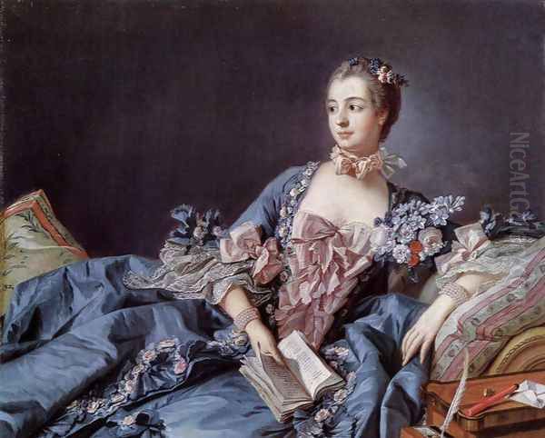 Portrait of Madame de Pompadour Oil Painting by Francois Boucher