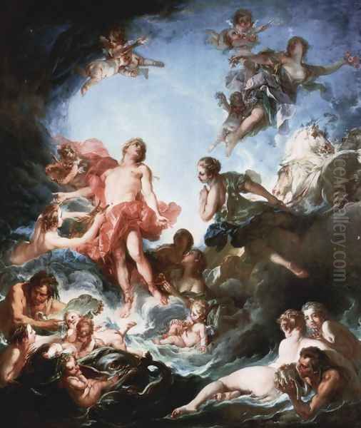 Sunrise Oil Painting by Francois Boucher