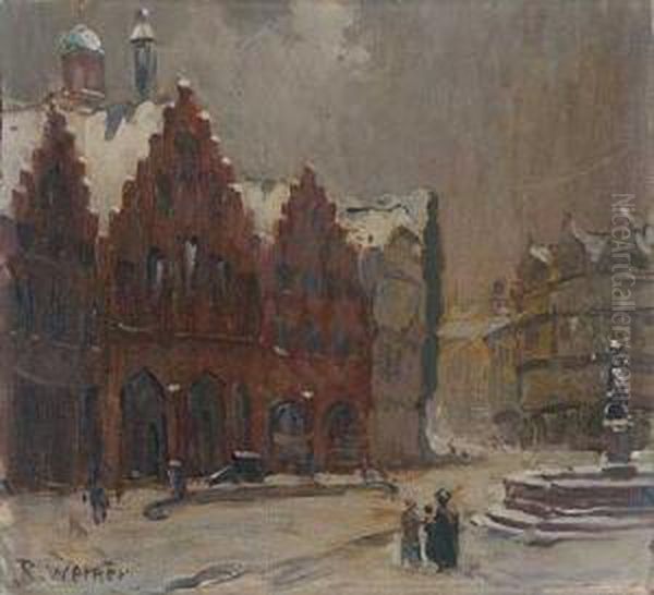 Winter Vor Dem Romer Oil Painting by Reinhold Werner