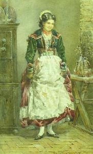 Trasteverina, Roman Costume Oil Painting by Reinhold Werner