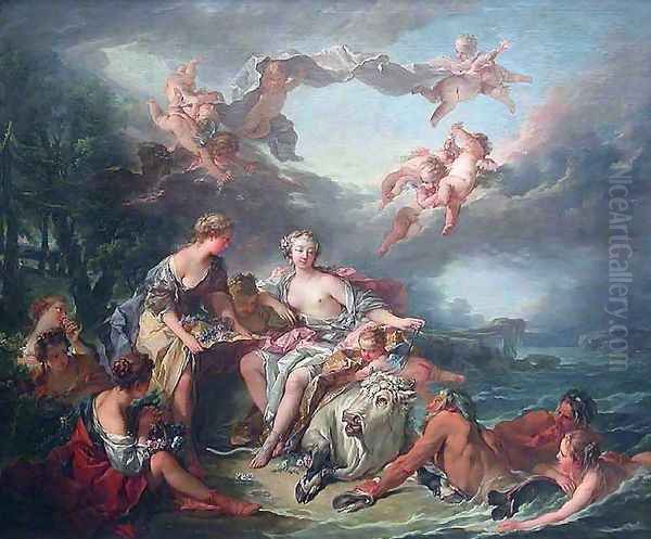 The Enlévement of Europe Oil Painting by Francois Boucher