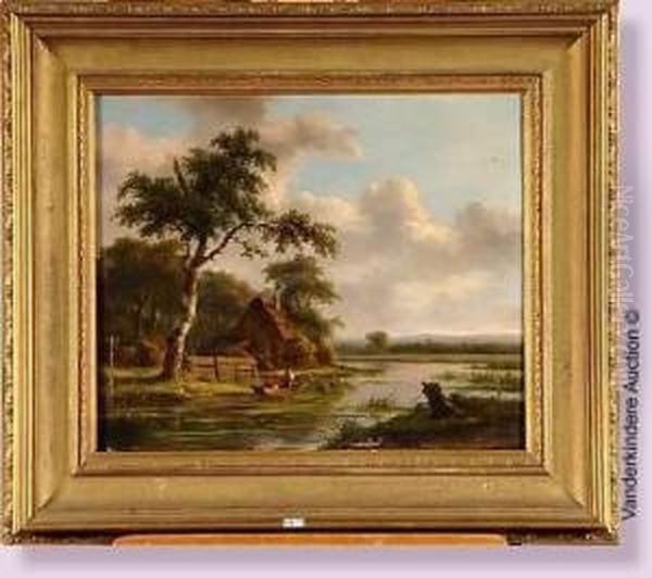 Paysage Anime Oil Painting by A. Werotte