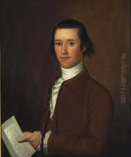 Portrait Of A Man, Possibly Samuel Donaldson Oil Painting by Adolf Ulrik Wertmuller