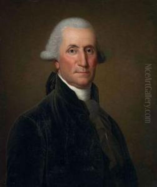 Portrait Of George Washington Oil Painting by Adolf Ulrik Wertmuller