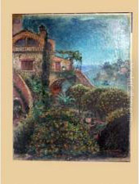 Mon Jardin Et Mon Atelier A Cagnes Oil Painting by Emile Auguste Wery