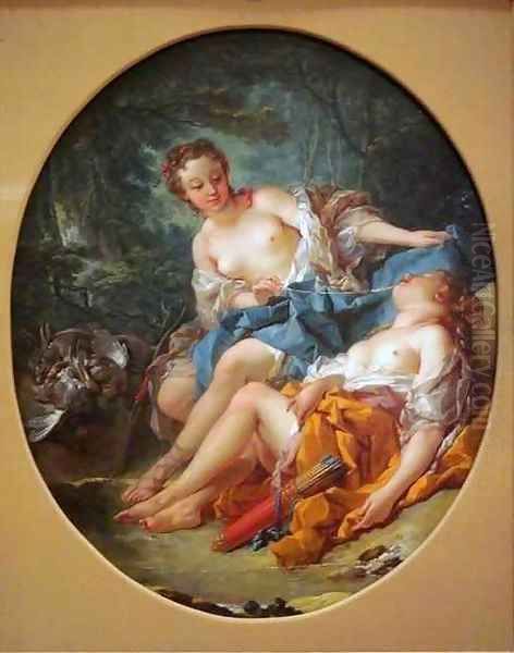 Companions of Diana Oil Painting by Francois Boucher