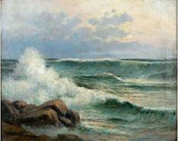 Bord De Mer Oil Painting by Konstantin A. Weschtschiloff