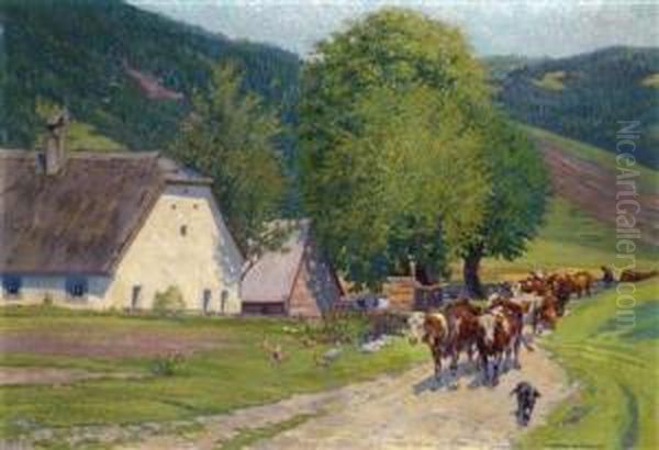 In Derramsau Oil Painting by Alfred Wesemann