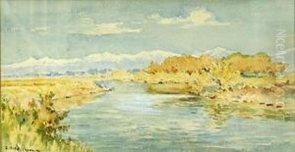 Jordan River, Utah Oil Painting by G. Wesley Browning