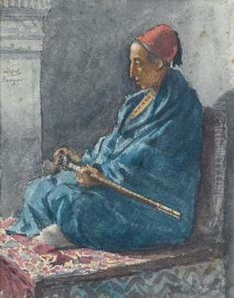 Woman Of Tangiers Oil Painting by Manuel Wessel De Guimbarda