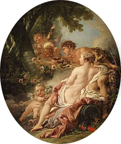 Angelica and Medoro 1763 Oil Painting by Francois Boucher