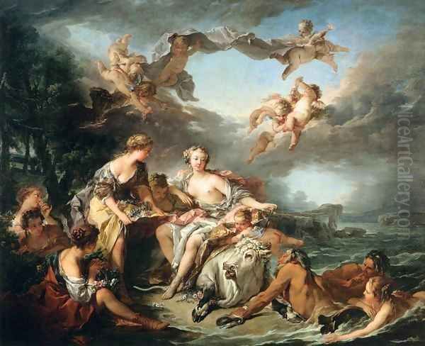 The Rape of Europa 2 Oil Painting by Francois Boucher