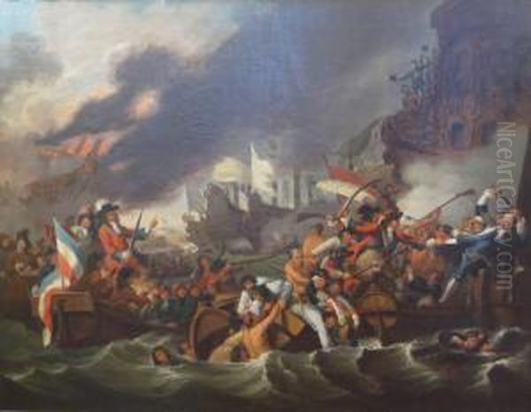 Battle Of La Hogue Oil Painting by Benjamin West