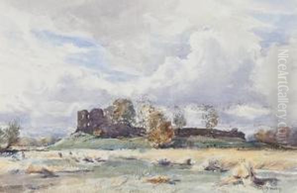 Duffus Castle Oil Painting by David West