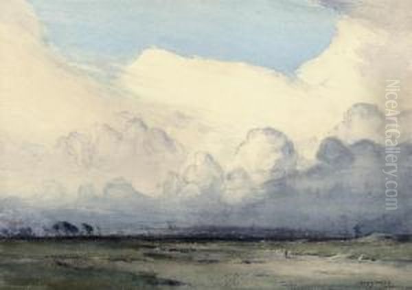 Clouds From The North, November Afternoon Oil Painting by David West