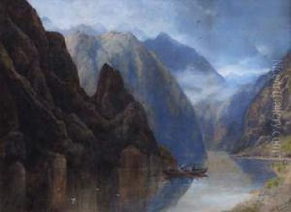 Nord Fjord Oil Painting by Edgar E. West